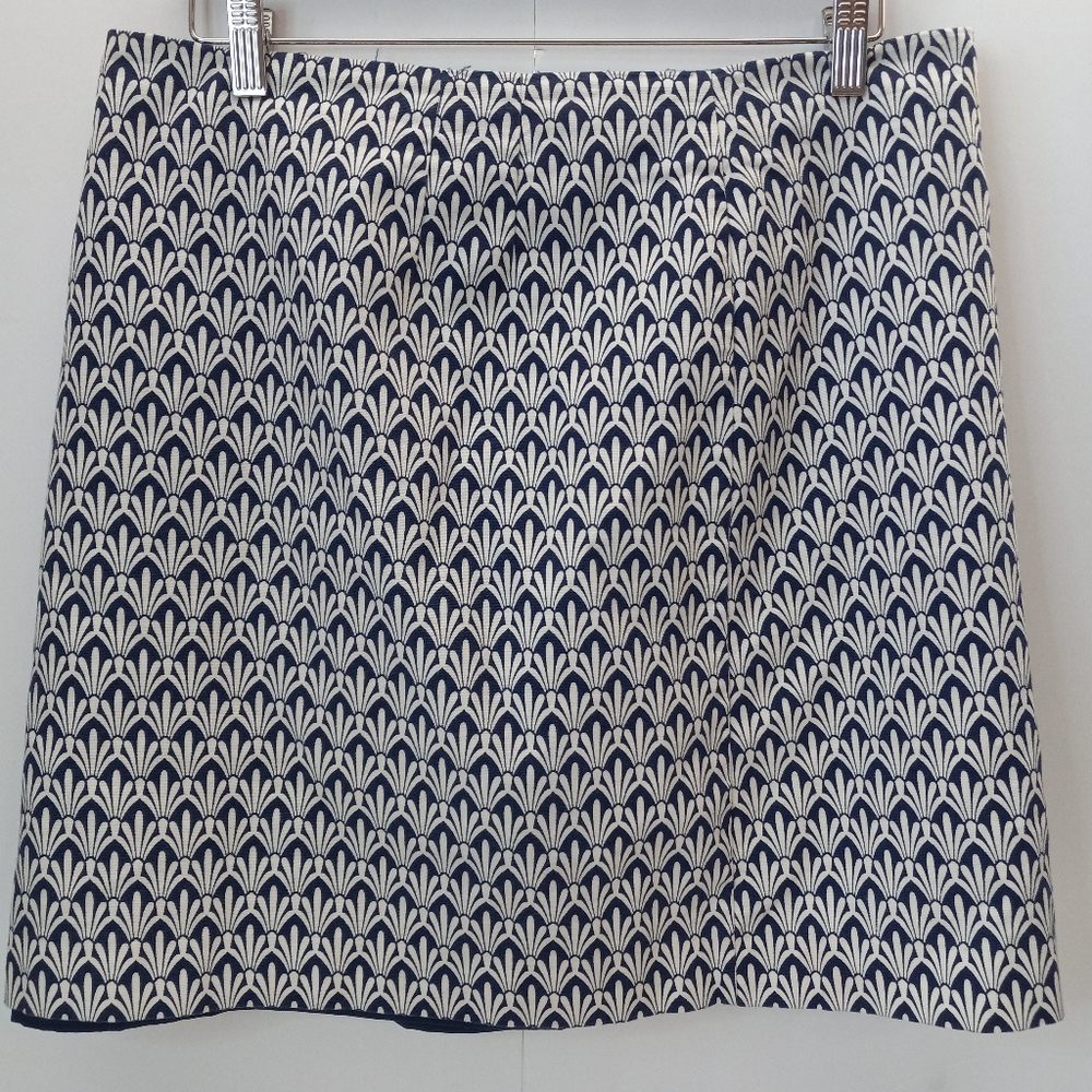 Talbots A-line Fan Print Skirt